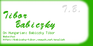 tibor babiczky business card